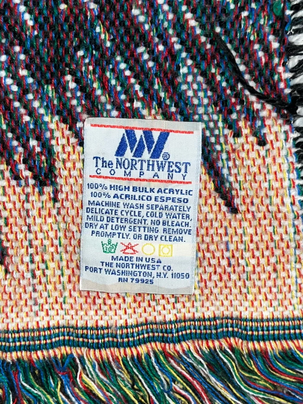 vintage Rusty Wallace #2 Blue Deuce NASCAR woven tapestry throw blanket race car